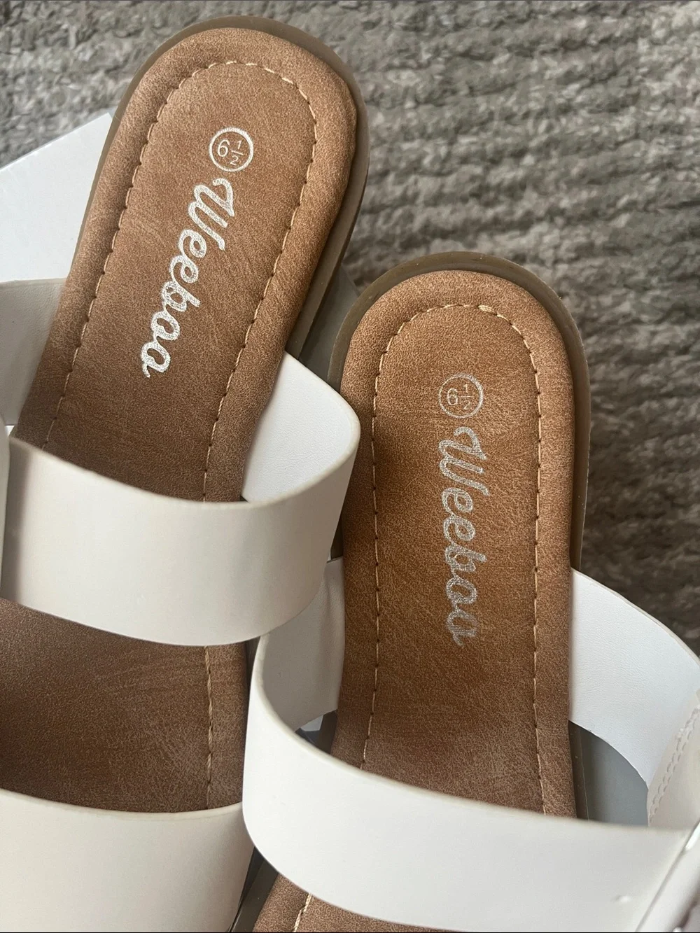 NIB Weeboo Lynda Sandal White - Size 6.5 Summer Vacation Resort Pool